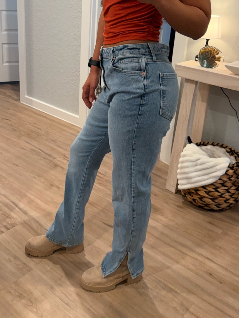 Fashion Nova Split Hem Jeans (Juniors)